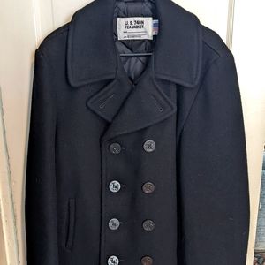 Schott 740N peacoat size 40, Navy